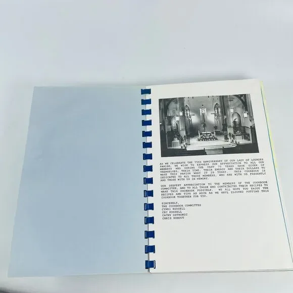 Our Lady of Lourdes Church 75th Anniversary Cookbook Omaha NE 1993 Spiral Bound - Picture 5 of 8
